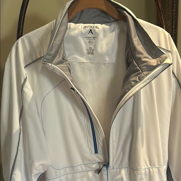 Antigua White Windbreaker Jacket - Picture 6 of 6